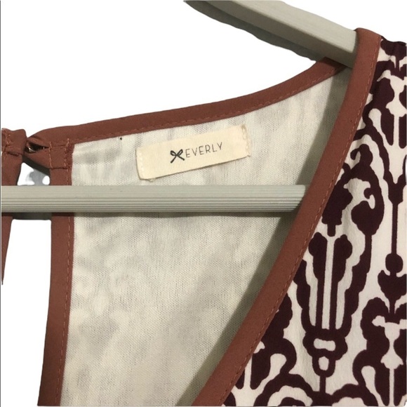 Everly Burgundy long sleeve mini dress - Picture 6 of 9